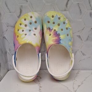 Crocs Classic Clog Tie Dye Pastel Kids Size C13 Comfortable Casual Shoes